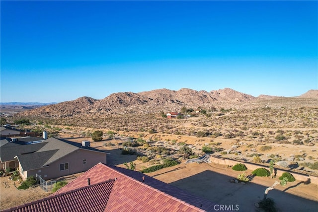 7765 Elwood St, Joshua Tree, CA 92252 - mountain view featuring a desert landscape