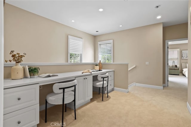 54 Sycamore Bnd, Irvine, CA 92620 - office space with built in study area, light carpet, and recessed lighting
