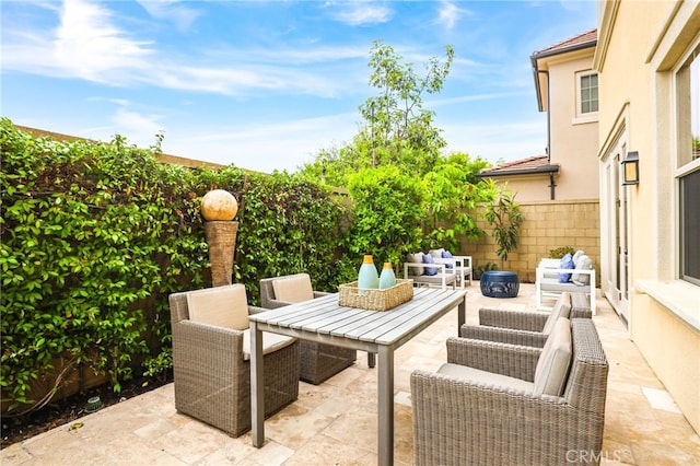 54 Sycamore Bnd, Irvine, CA 92620 - fenced backyard with an outdoor living space, a patio area, and outdoor dining area