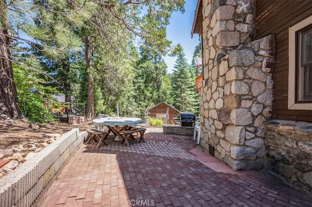 25837 Sunset Loop, Twin Peaks, CA 92391 - view of patio featuring outdoor dining space and a grill