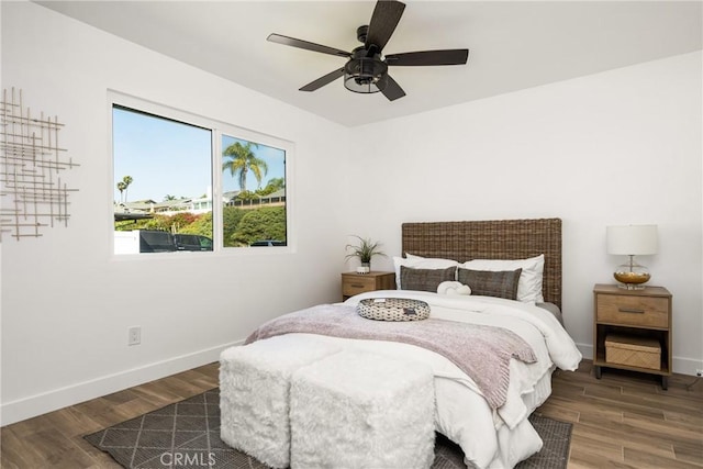235 Via Ballena, San Clemente, CA 92672 - bedroom with wood finished floors and ceiling fan