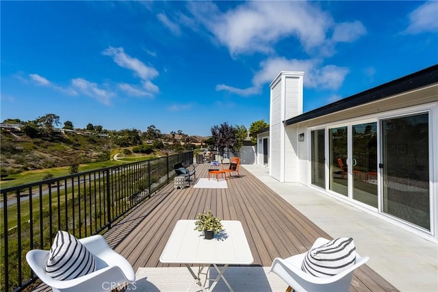 235 Via Ballena, San Clemente, CA 92672 - wooden terrace featuring outdoor dining space
