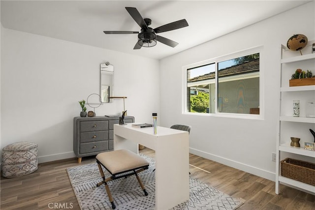 235 Via Ballena, San Clemente, CA 92672 - home office featuring wood finished floors and ceiling fan