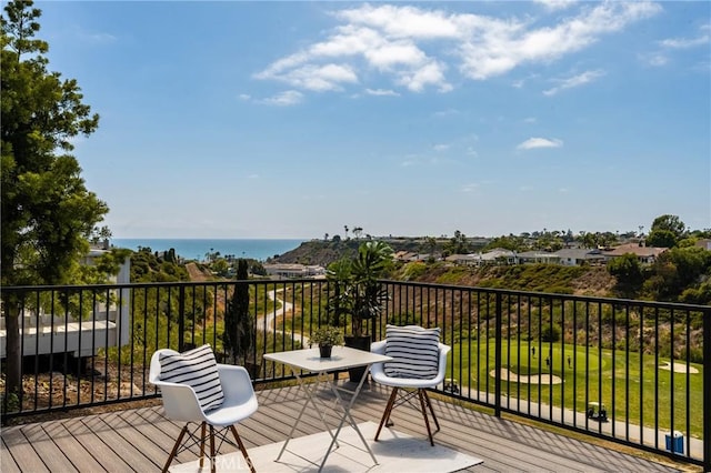 235 Via Ballena, San Clemente, CA 92672 - wooden terrace with a water view