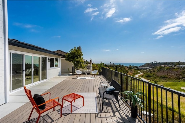 235 Via Ballena, San Clemente, CA 92672 - wooden deck with outdoor dining area