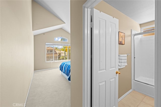 45422 Camino Monzon, Temecula, CA 92592 - hall featuring baseboards and vaulted ceiling