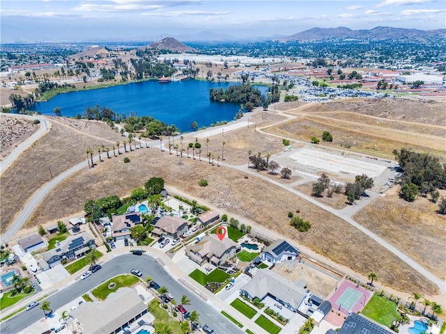 2571 Stetson Dr, Norco, CA 92860 - drone / aerial view of a water and mountain view