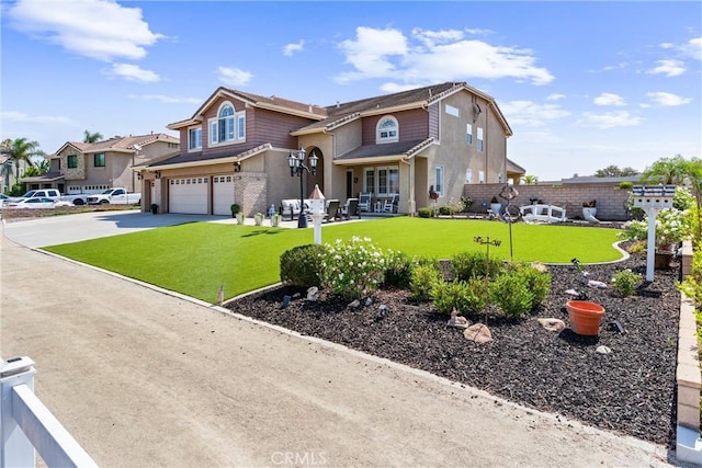 2571 Stetson Dr, Norco, CA 92860 - traditional home featuring a garage, stucco siding, concrete driveway, and a front yard