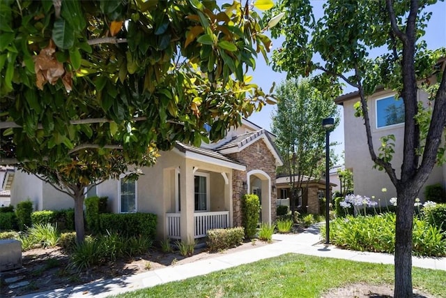 29767 Ascella Ln, Murrieta, CA 92563 - view of front of home featuring stone siding and stucco siding