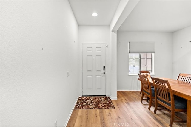 28253 Harmony Ln, Menifee, CA 92584 - entrance foyer featuring light wood-style flooring and recessed lighting