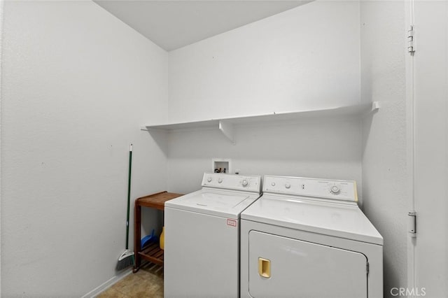 28253 Harmony Ln, Menifee, CA 92584 - washroom featuring independent washer and dryer and baseboards