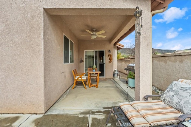 28253 Harmony Ln, Menifee, CA 92584 - view of patio featuring ceiling fan