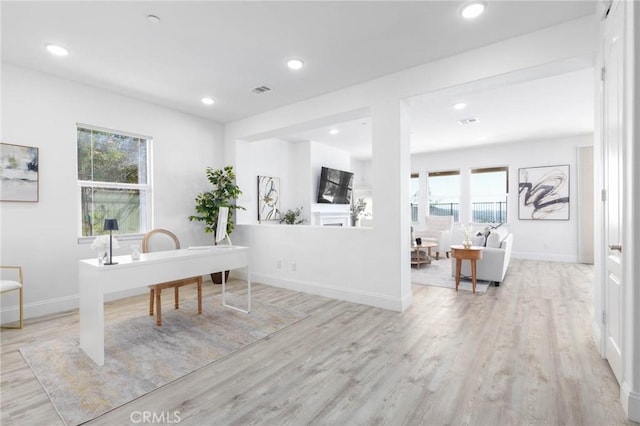 4062 Tamarind Rdg, Lake Elsinore, CA 92530 - office area with wood finished floors and recessed lighting