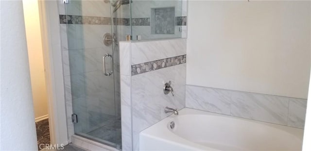 12180 Westerly Trl, Moreno Valley, CA 92557 - bathroom featuring a garden tub and a shower stall