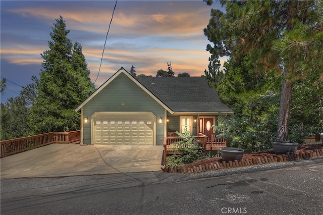 1179 Aleutian Dr, Lake Arrowhead, CA 92352 - rustic home featuring an attached garage and driveway