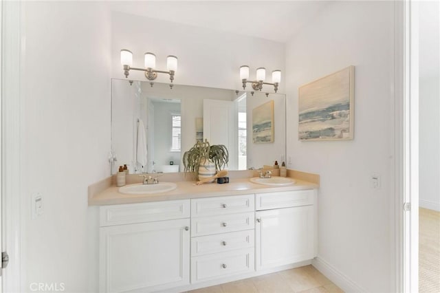 3201 4th Ave, Corona Del Mar, CA 92625 - full bathroom featuring double vanity and baseboards