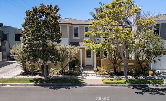 3201 4th Ave, Corona Del Mar, CA 92625 - obstructed view of property featuring roof with shingles