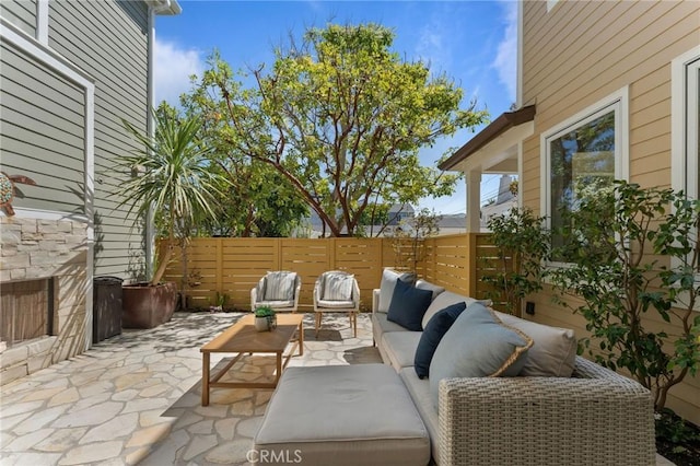 3201 4th Ave, Corona Del Mar, CA 92625 - view of patio / terrace with an outdoor living space