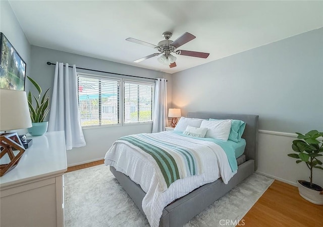 10424 Gloria Ave, Granada Hills, CA 91344 - bedroom with wood finished floors and ceiling fan