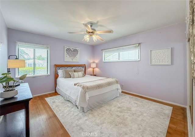 10424 Gloria Ave, Granada Hills, CA 91344 - bedroom featuring wood finished floors and a ceiling fan