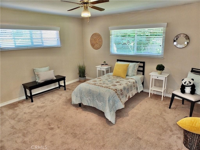 2524 Littleton Pl, Costa Mesa, CA 92626 - bedroom with carpet and a ceiling fan