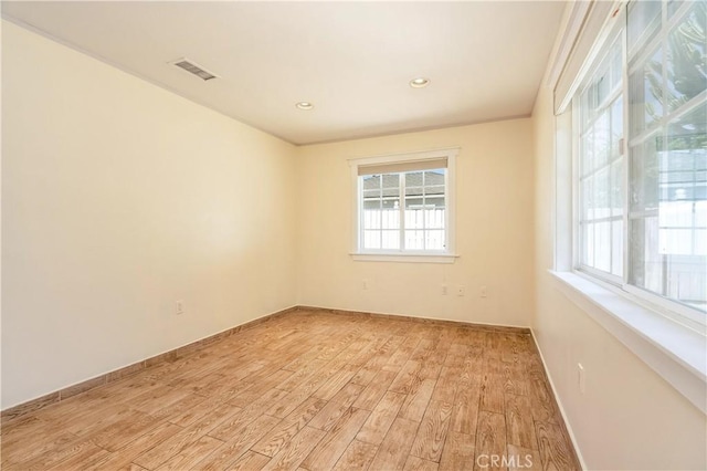 7549 Variel Ave, Canoga Park, CA 91303 - unfurnished room featuring light wood finished floors and recessed lighting