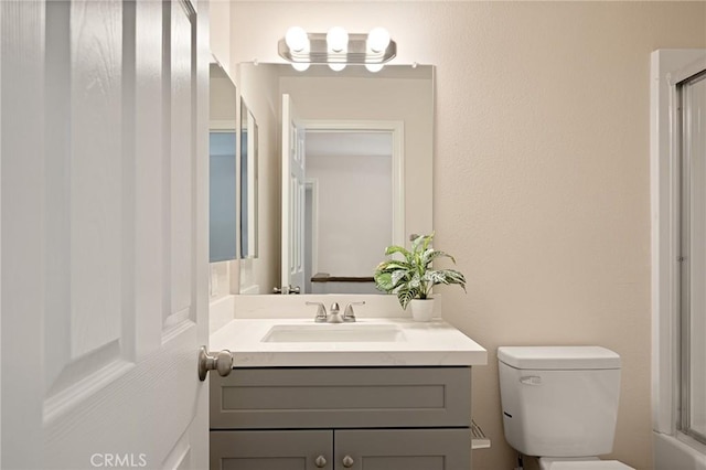 833 E Victoria, Lake Arrowhead, CA 92352 - bathroom with vanity and a shower