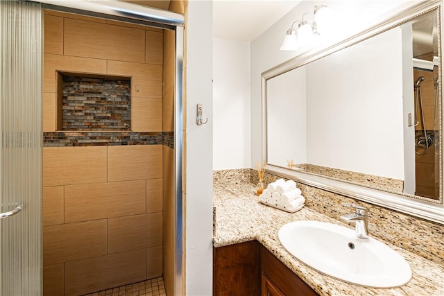 1209 E 1st St, Tustin, CA 92780 - bathroom featuring vanity and a shower