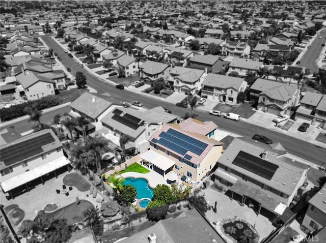 13637 Aspen Leaf Ln, Eastvale, CA 92880 - aerial view of residential area with a pool