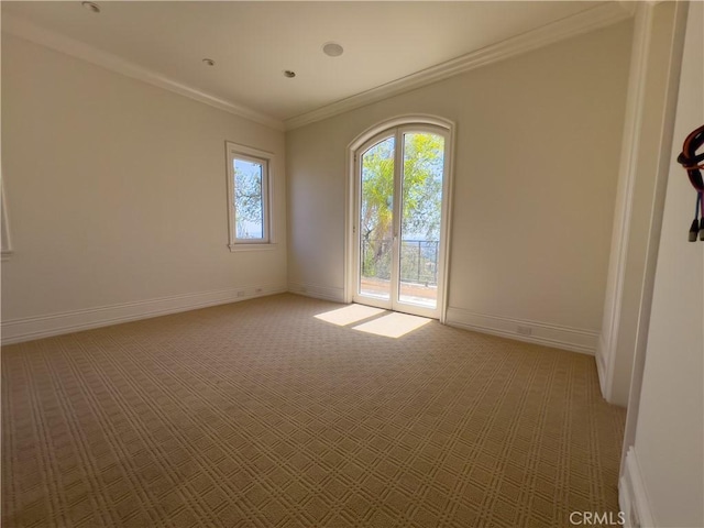 119 Furlong Ln, Bradbury, CA 91008 - carpeted spare room featuring baseboards and crown molding