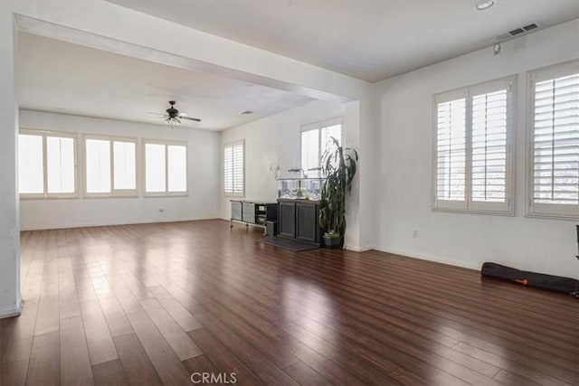 16202 Orion Ave, Chino, CA 91708 - unfurnished living room featuring ceiling fan and wood finished floors