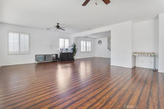16202 Orion Ave, Chino, CA 91708 - living room with a ceiling fan and wood finished floors