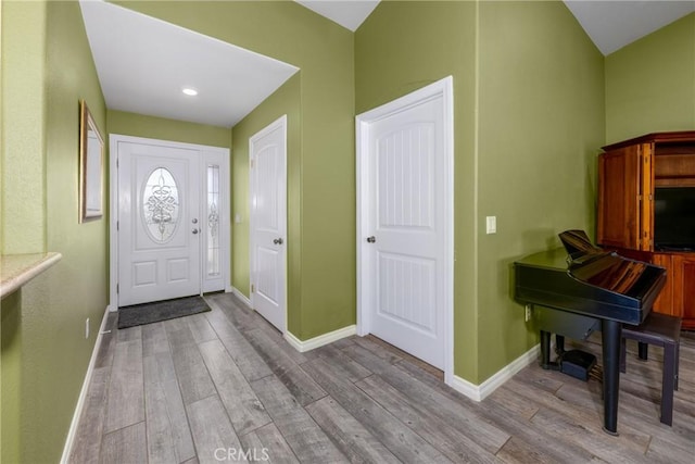 5935 Monte Vista Rd, Phelan, CA 92371 - entryway with light wood-style flooring and baseboards