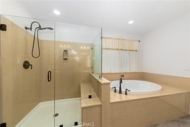 5935 Monte Vista Rd, Phelan, CA 92371 - bathroom with a stall shower and a garden tub