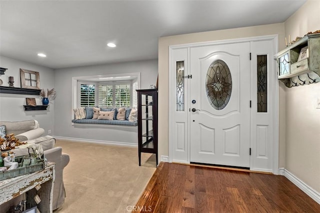 20072 Mural Cir, Huntington Beach, CA 92646 - entryway featuring recessed lighting and wood finished floors