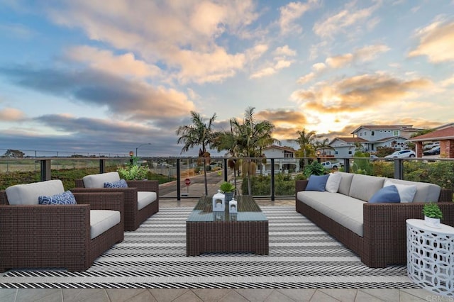 3526 Ticonderoga St, San Diego, CA 92117 - patio / terrace with an outdoor hangout area and a residential view