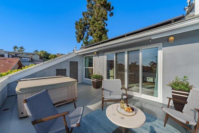 3526 Ticonderoga St, San Diego, CA 92117 - view of patio featuring a hot tub