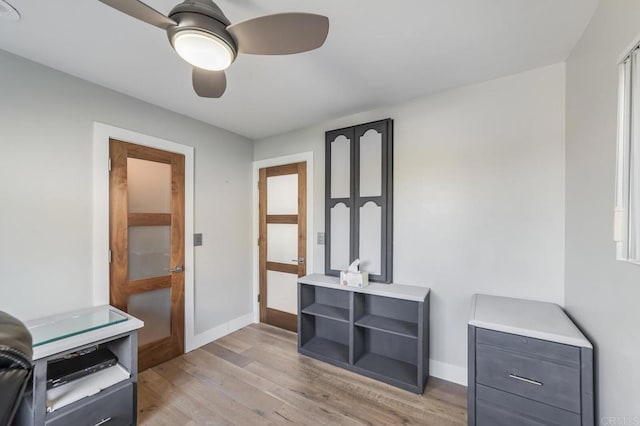3526 Ticonderoga St, San Diego, CA 92117 - interior space with light wood-style floors and a ceiling fan