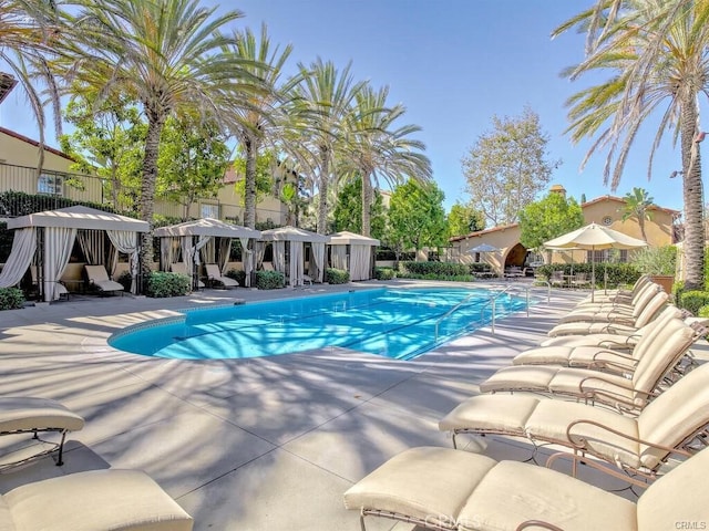 23 Bower Tree, Irvine, CA 92603 - community pool featuring a patio and a gazebo