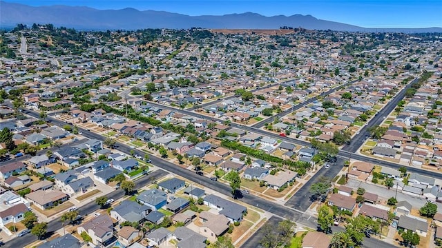 501 W Floral Dr, Monterey Park, CA 91754 - aerial overview of property's location with mountains
