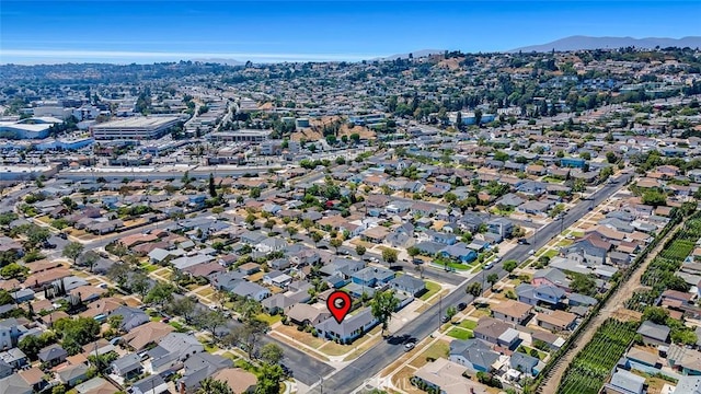 501 W Floral Dr, Monterey Park, CA 91754 - aerial view of property's location featuring a mountain backdrop