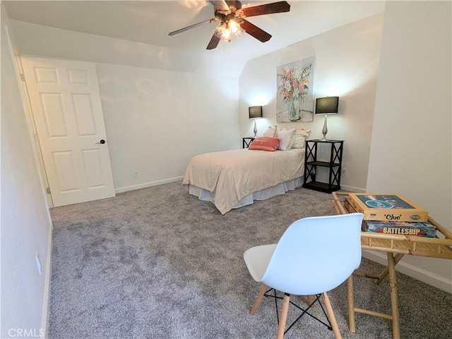 1785 Durham Dayton, Durham, CA 95938 - carpeted bedroom with lofted ceiling and a ceiling fan