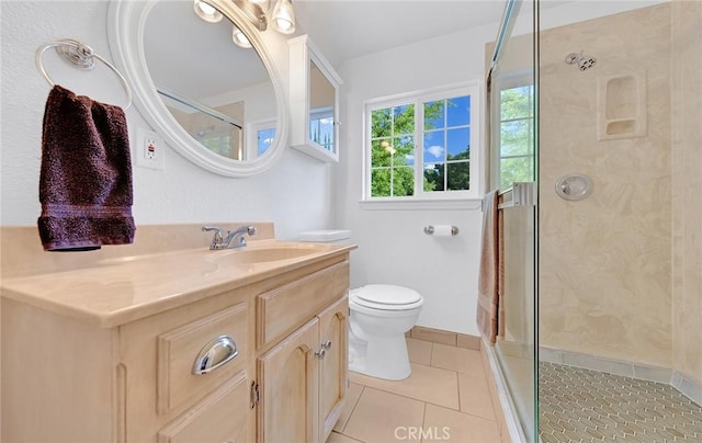 1785 Durham Dayton, Durham, CA 95938 - bathroom featuring vanity, a stall shower, and tile patterned flooring