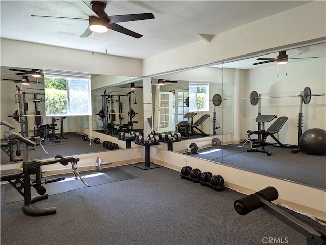 1785 Durham Dayton, Durham, CA 95938 - gym featuring a ceiling fan