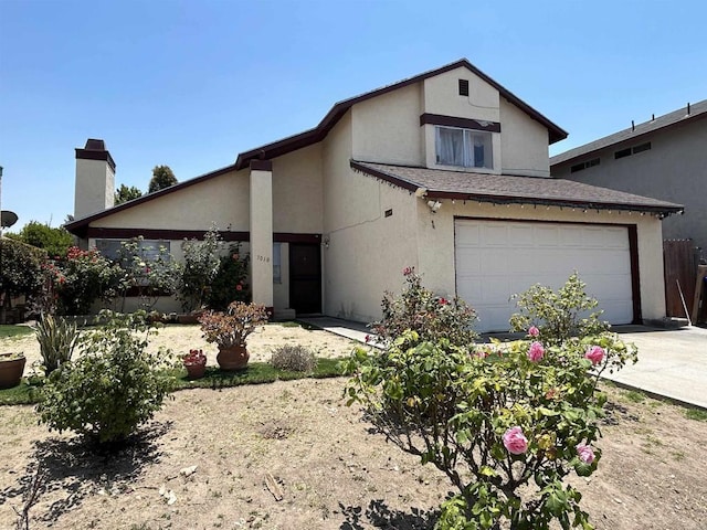 3010 Parkside Pl, San Diego, CA 92139 - view of front of house featuring stucco siding, driveway, a garage, and a shingled roof
