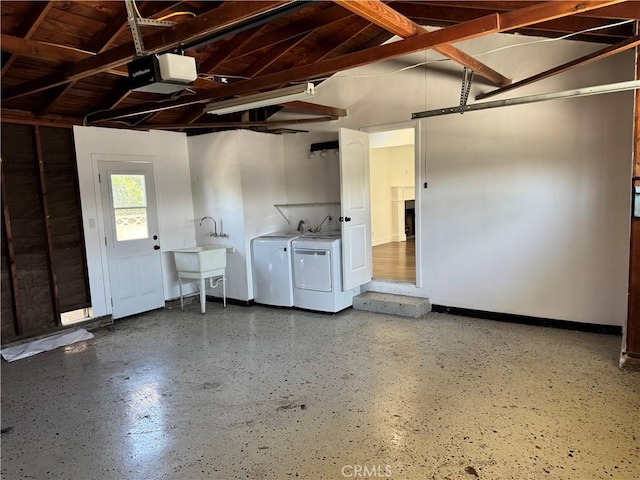 1319 E Monroe Ave, Orange, CA 92867 - garage with separate washer and dryer and a garage door opener