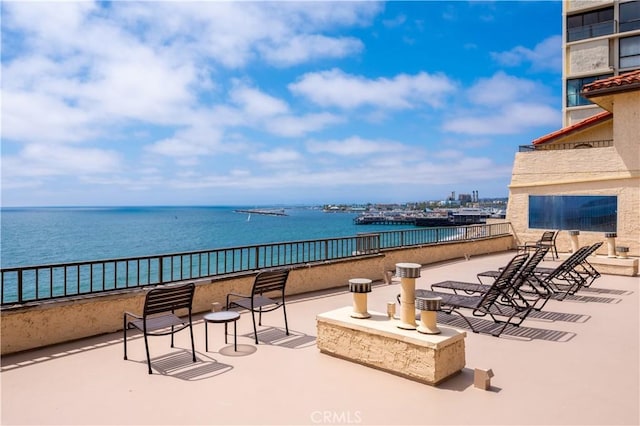 555 Esplanade Unit 320, Redondo Beach, CA 90277 - view of patio / terrace with a water view