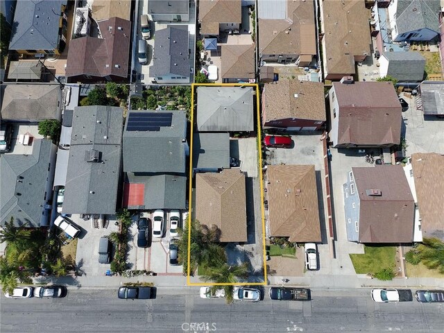 4430 W 166th St, Lawndale, CA 90260 - aerial perspective of suburban area featuring property boundaries highlighted
