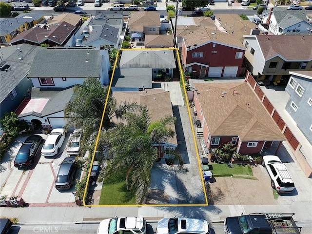4430 W 166th St, Lawndale, CA 90260 - aerial perspective of suburban area with property parcel outlined