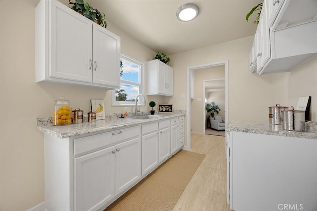 313 S Pickering Way, Montebello, CA 90640 - kitchen featuring white cabinetry and light wood finished floors